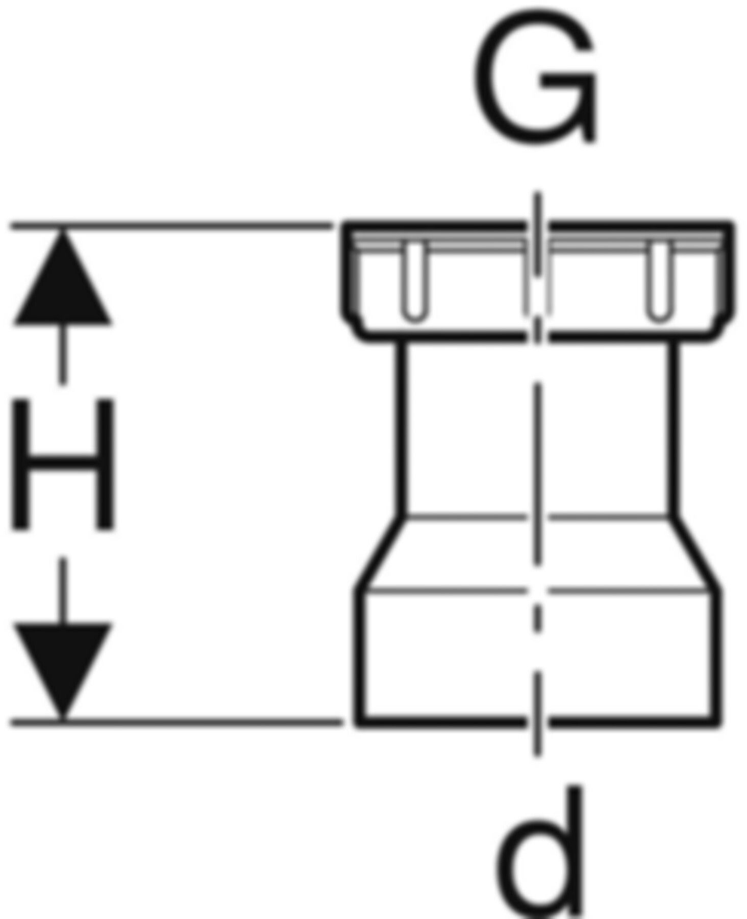 Anschlussstutzen mit Verschraubung und Dichtung d 50mm - 2" 152.114.16.1 - Geberit-Sifon + Apparateanschlüsse