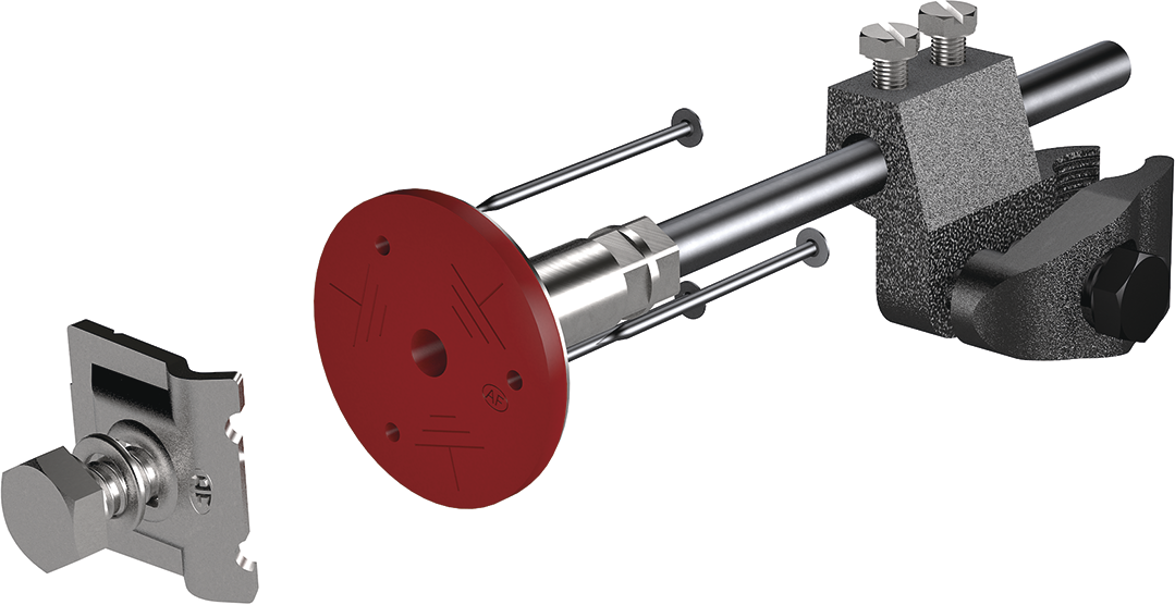 Anschliessgarnitur 180mm Inox 10-22 AF 281.075.037 / FE 65 - AF Blitzschutz-Erdungszubehör