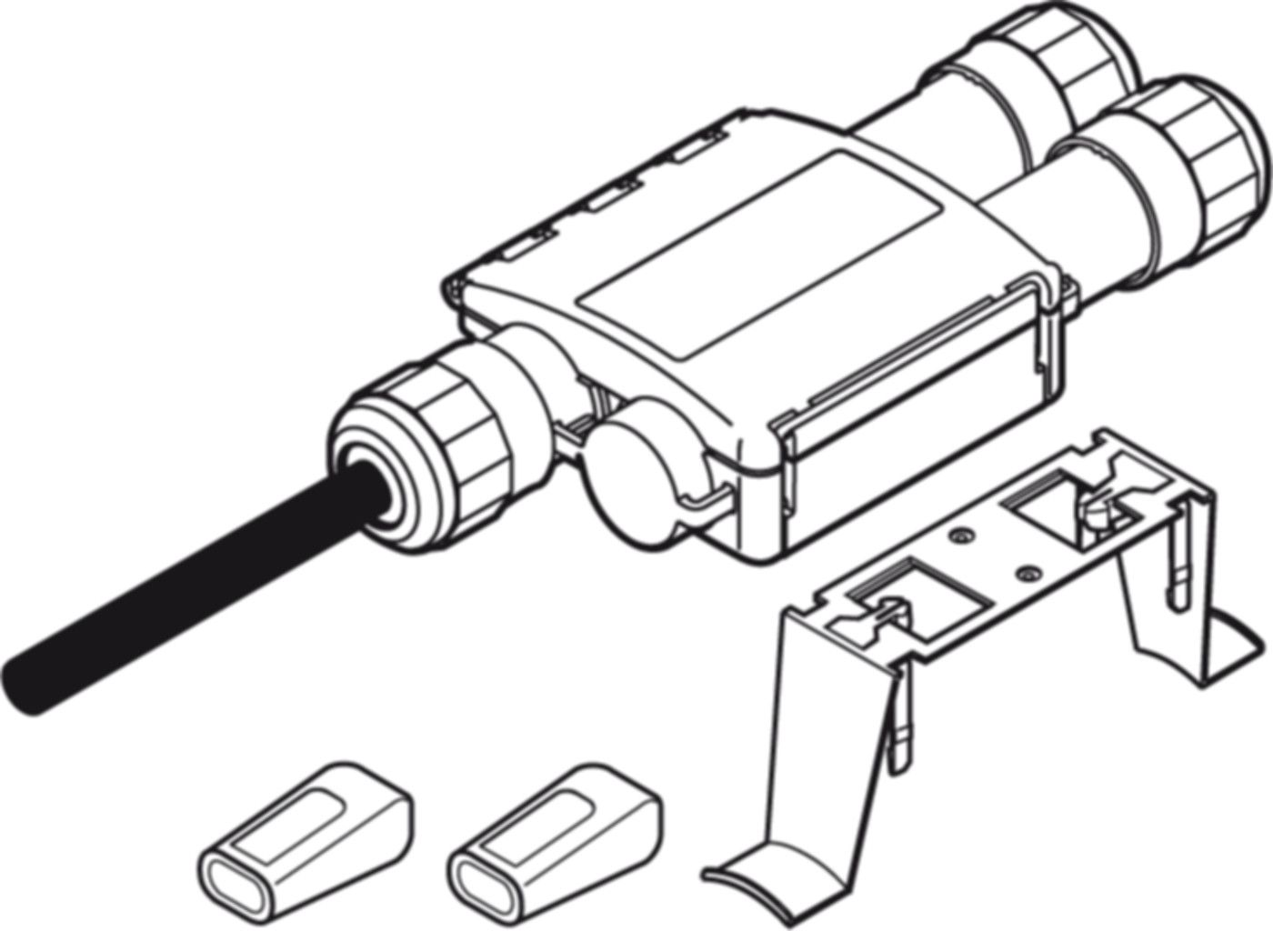 Verbindung m/Stromanschl. RayClic-PS-02 1.5 m Anschlussl.+ Endabschlüsse 285.426 - Raychem Komponenten und Zubehör