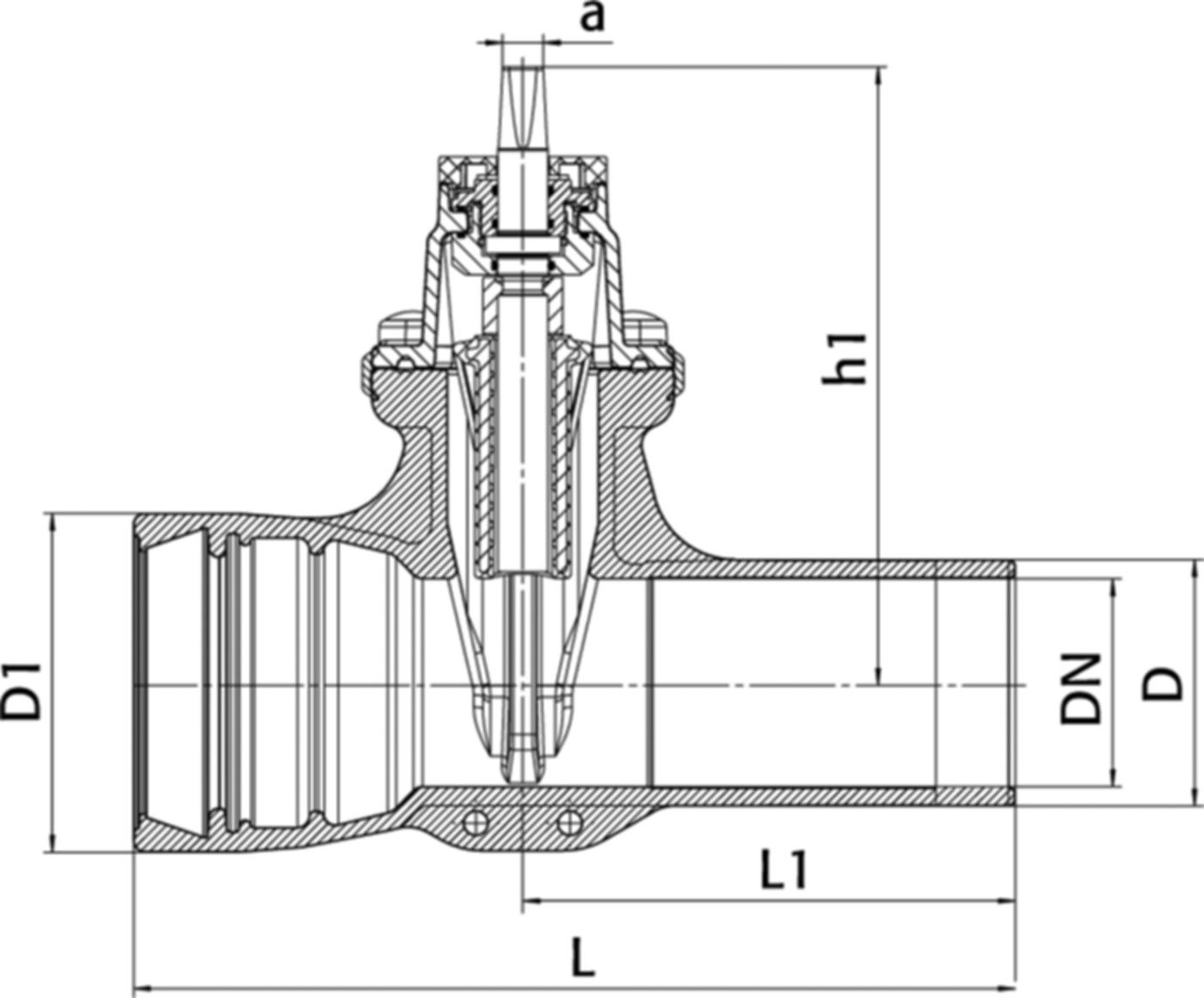 Schieber mit STM und Spitzend Novo-Sit Modell 4004, für Wasser DN 300 - Wild Armaturen