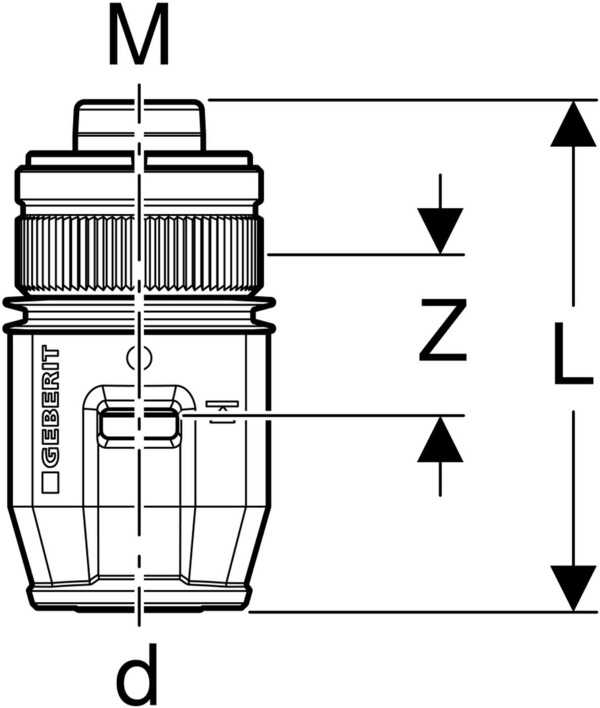 Schnellkupplung 14mm M25 649.652.00.1 - Geberit-Push Fit-Formstücke