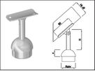 Steckkonsole bewegl mit rund Rohrkappe Pfos 42.4mm,HL42.4mm,TH150mm,geschl. - INOXTECH-Handlauf-/Geländer-System