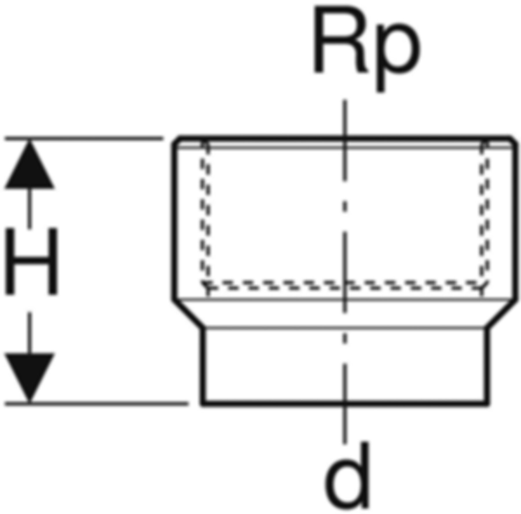 Anschweissende mit Innengewinde d 40mm - 1/2" 360.719.16.1 - Geberit-PE-Formstücke