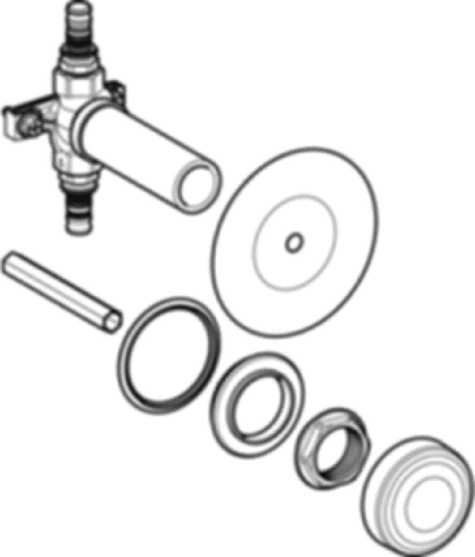 Mepla UP-Ventil 20mm 602.002.21.5 mit Befestigung, glanzverchromt - Geberit Systemventile / Armaturen