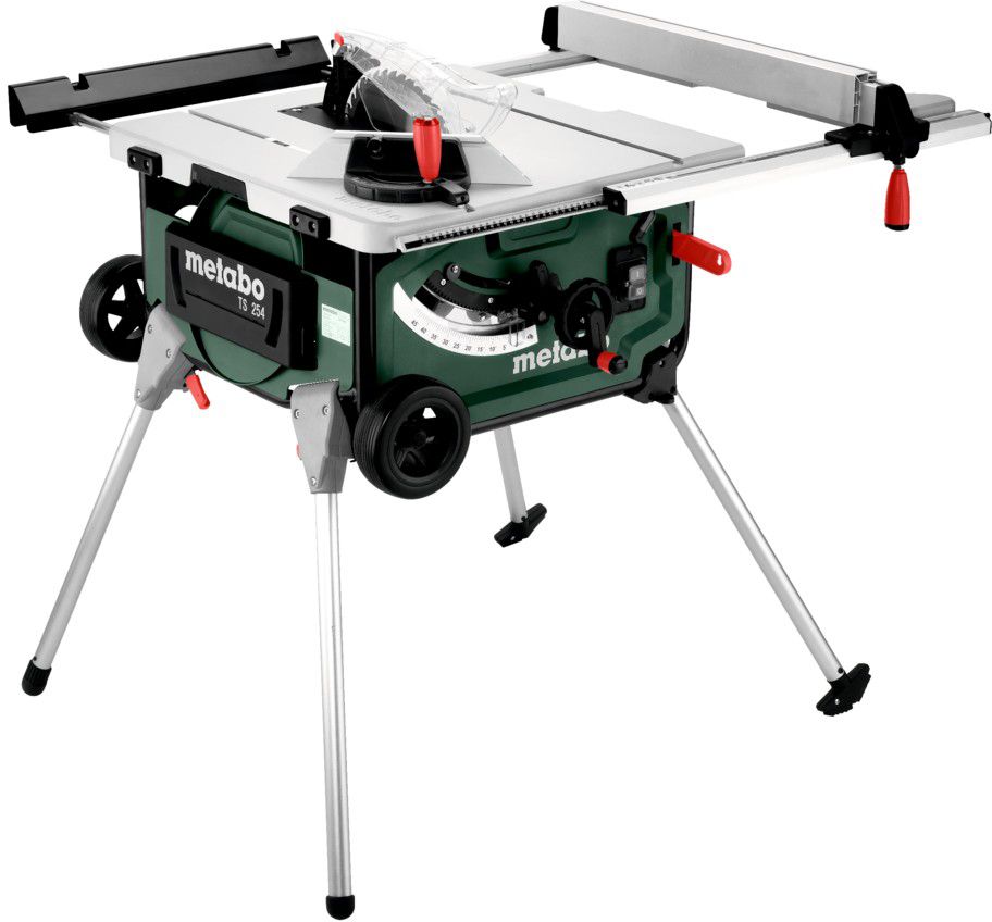 Tischkreissäge mit Trolleyfunktion TS 254 M 230V, 2000W, Ø 254mm, 33.4kg - Metabo Elektrowerkzeuge