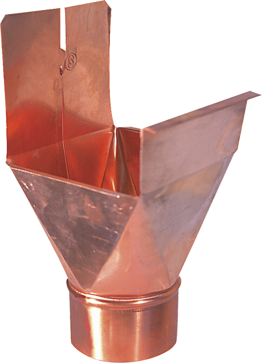 Rinnenstutzen eckig 330/ 75 mm 175 - Kupfer Spenglereihalbfabrikate