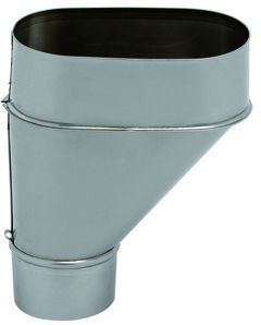 Rohrsammeltrichter exz. 100 mm 217 - Cr-Ni Spenglereihalbfabrikate