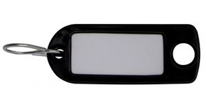 Schlüsseletiketten mit S-Haken schwarz - Schlüsselzubehör