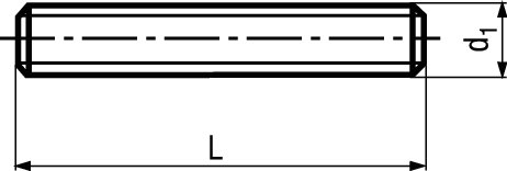 Gew-Bolzen mit Kuppe Form B St vzb BN425 DIN976-1 M4x12 - Bossard Schrauben