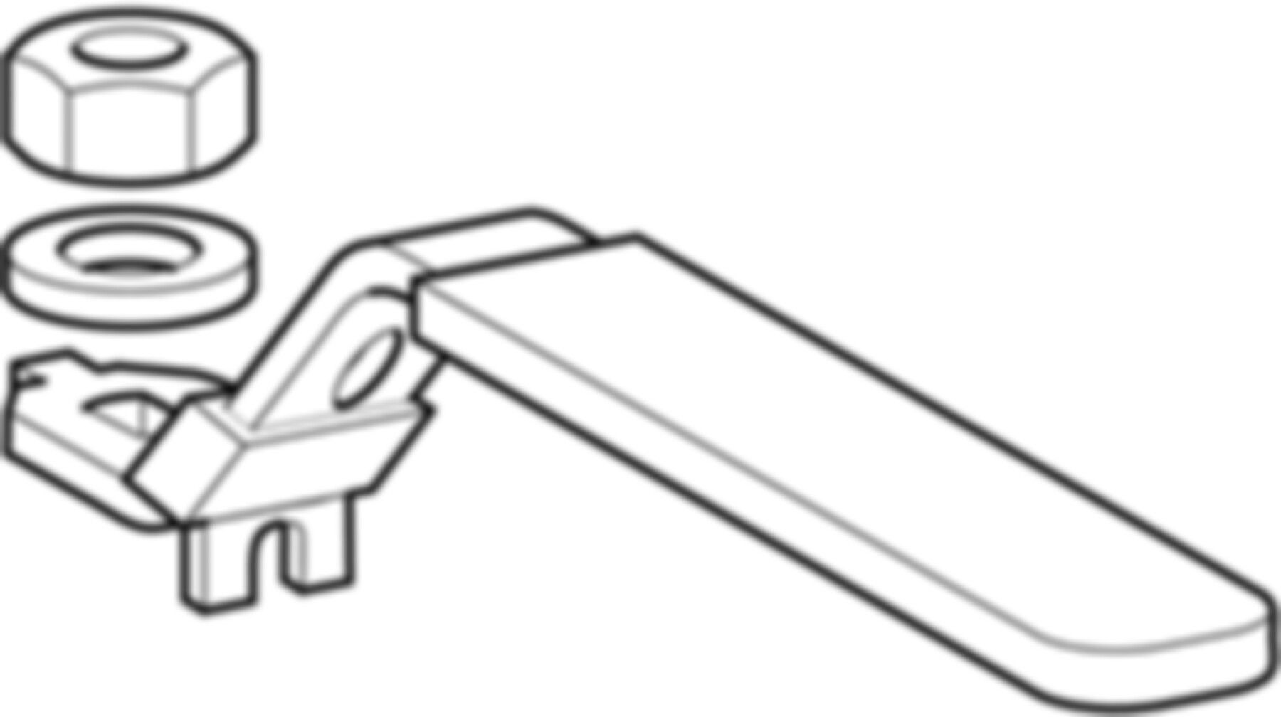 Betätigungshebel Set 42/54mm 90779 abschliessbar, zu Kugelhahn NPW geflanscht - Geberit Systemventile / Armaturen
