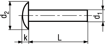 Flachrundniete Aluminium BN252 DIN674 3x12 - Bossard Schrauben