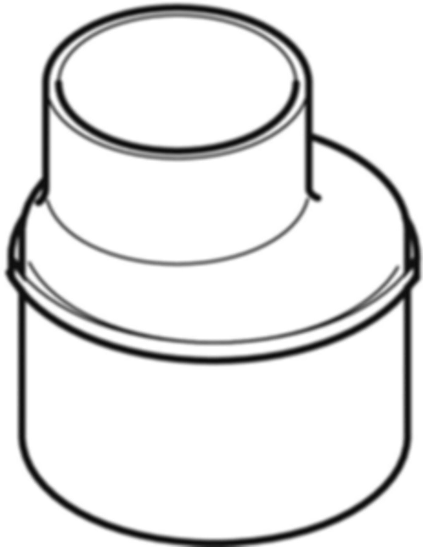 Reduktion exzentrisch lang 310.080.14.1 d 110/ 90mm - Geberit-PE-Silent-Formstücke