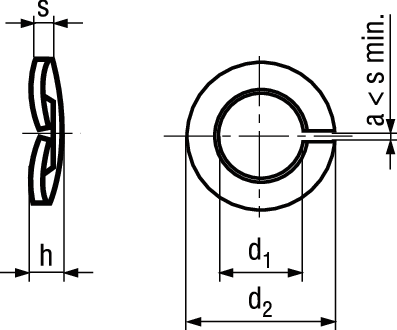 Federringe ~DIN 128A INOX 1.4310 BN674 M3,5 - Bossard Schrauben