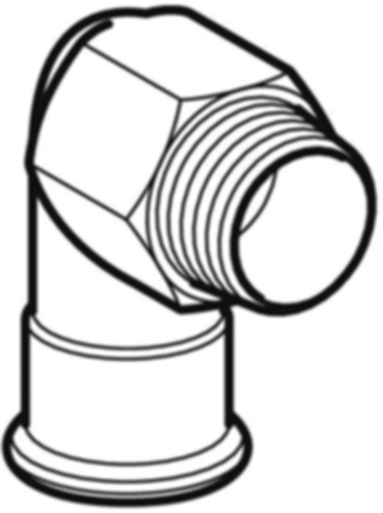 Übergangswinkel 90° m/AG 35mm-5/4" 34153 - Mapress-Gas-Formstücke