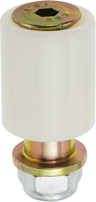 WEBI Führungsrolle, Polyamid D=27x30mm, verzinkt - Schiebetür- und Schiebetorbeschläge