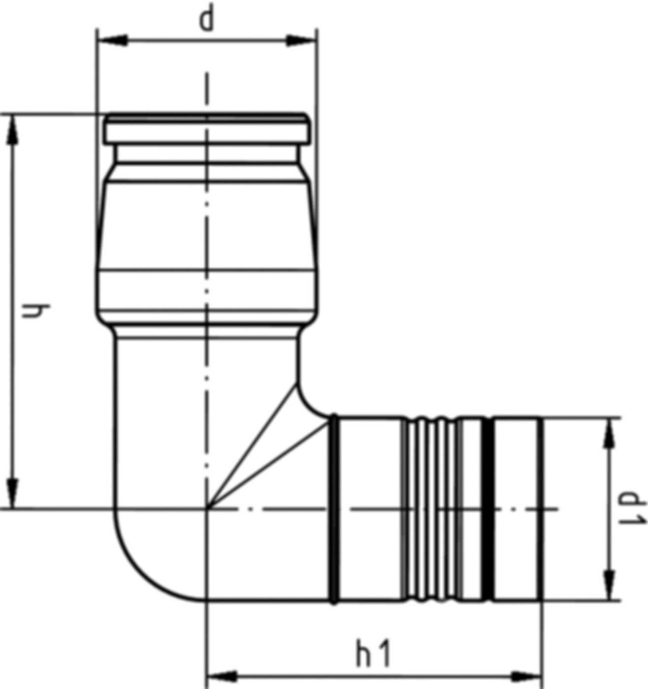 Winkelmodul 90° mit Rohrkontur iFit d 16/20 762 101 384 - GF I-Fit Formstücke + Werkzeuge