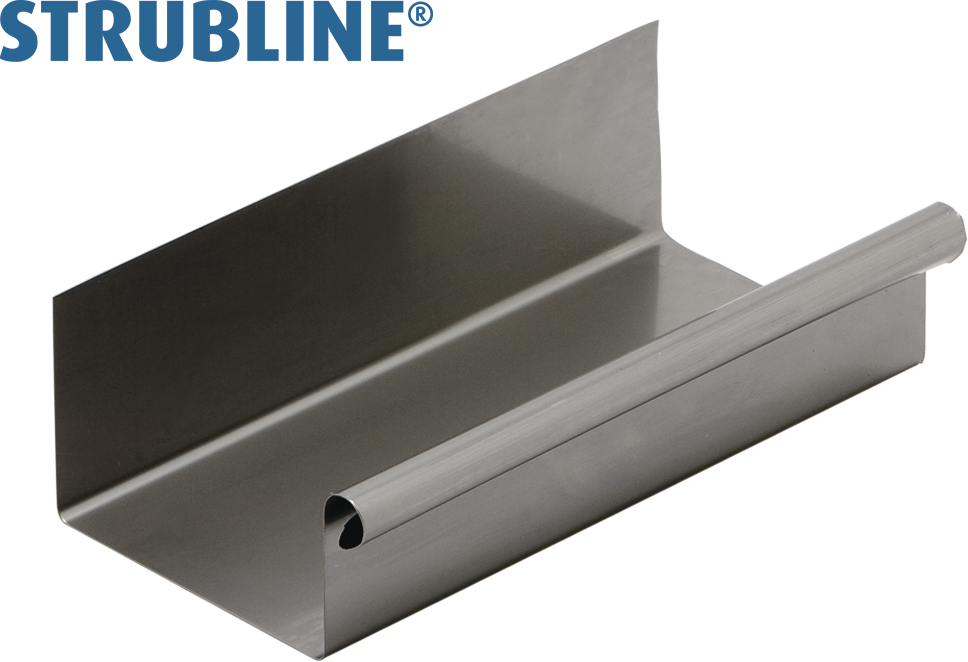 Dachrinnen 0.50 eckig a 6 M 250 mm 105 "Strubline" - Cr-Ni Spenglereihalbfabrikate