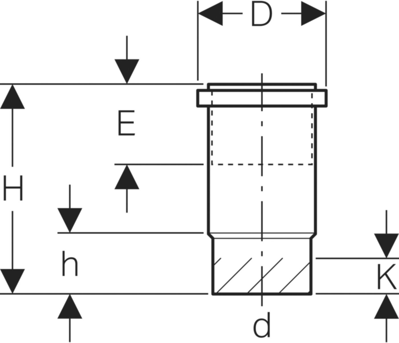 Langmuffe d 250mm 371.700.16.1 - Geberit-PE-Formstücke
