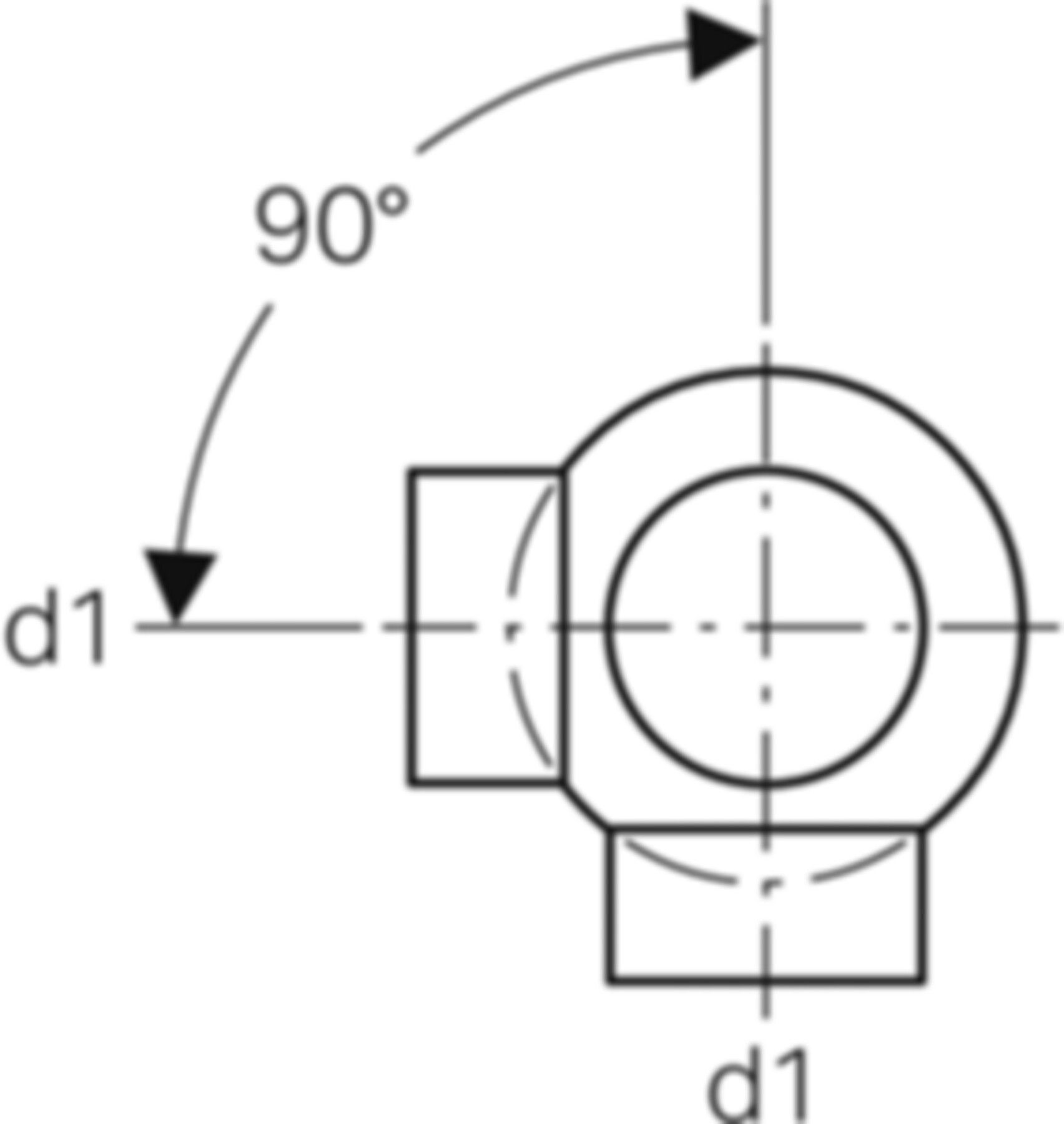 Eckabzweig 90° 367.315.16.1 d 110/ 56mm - Geberit-PE-Formstücke