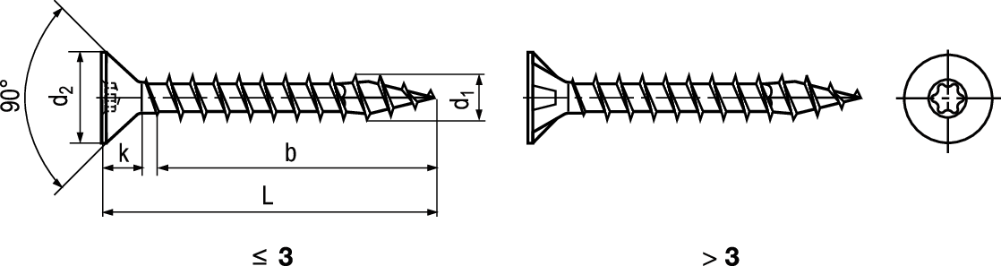 Senk-SPAX® I-6rund Vollgewinde A2 BN20224 3,5x20/16(T15) - Bossard Spanplattenschrauben SPAX