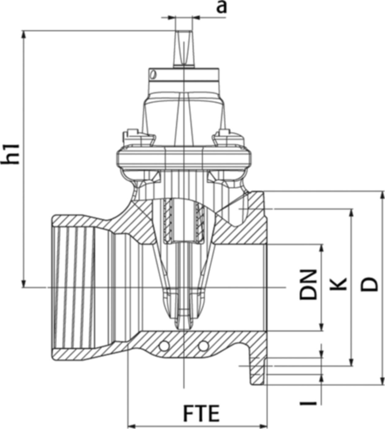 Flansch/Schraubmuffenschieber PN 16 DN 200 - Wild Armaturen
