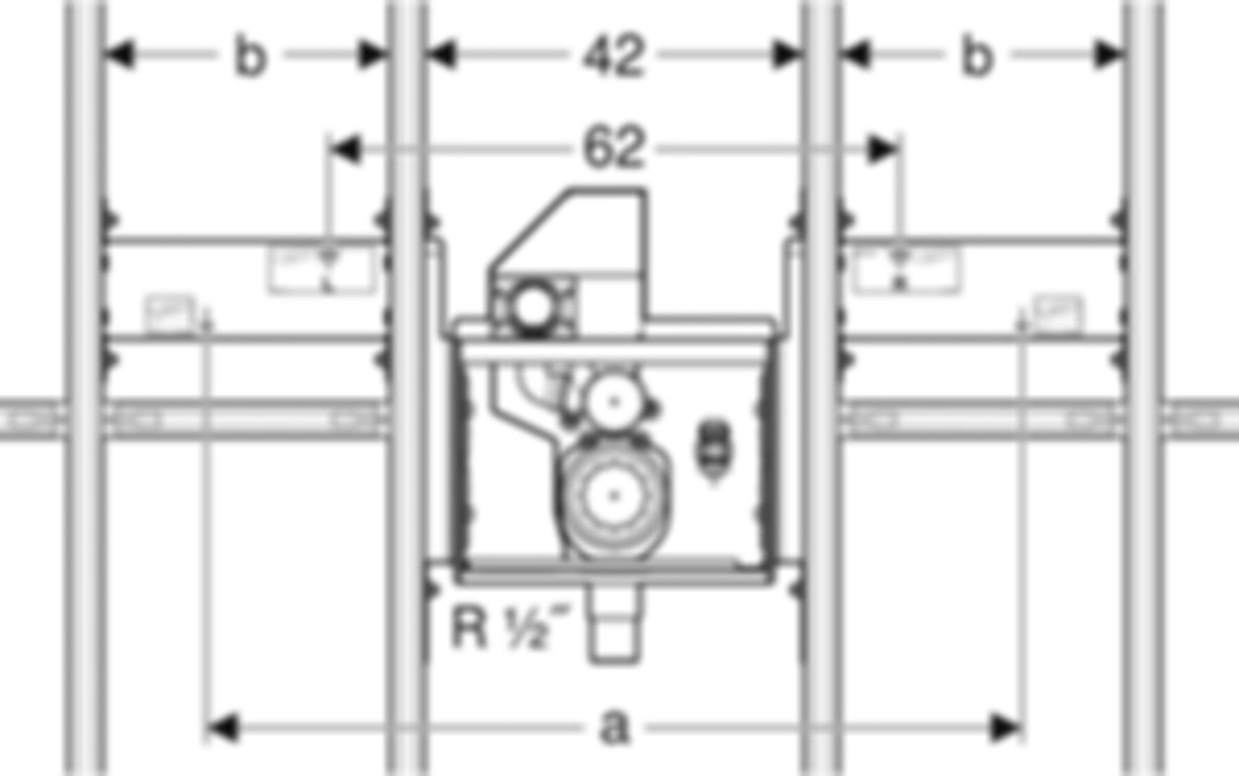 Set für ONE Waschtisch 74cm x 24.5cm 461.482.00.1 - Geberit-GIS