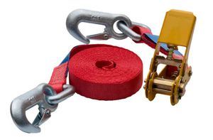 SPANSET Zurrgurte, 2tlg. mit Ratsche L=6m, B=25mm, 750 daN, Karabinerhaken - Hebewerkzeuge
