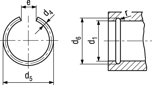 Sprengringe für Bohrungen Fst BN826 DIN7993B 25 - Bossard Schrauben