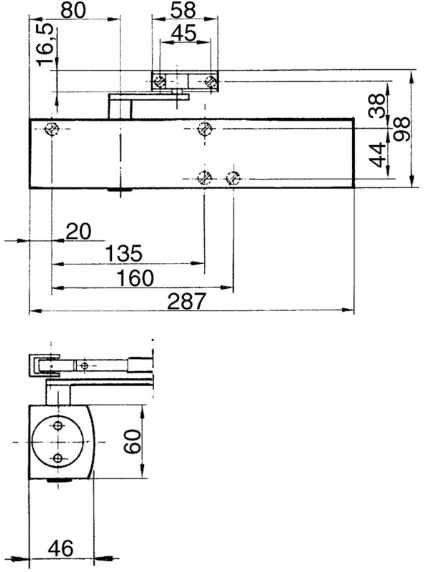 GEZE Türschliesser TS 4000 EN 2-6 silber, bis Türbreite 1400mm - Türöffner, Türschliesser, Türfeststeller