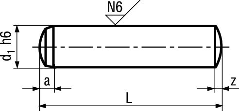 Zyl-Stift St gehärtet+geschl Tol h6 BN858 DIN6325 1x12 - Bossard Schrauben