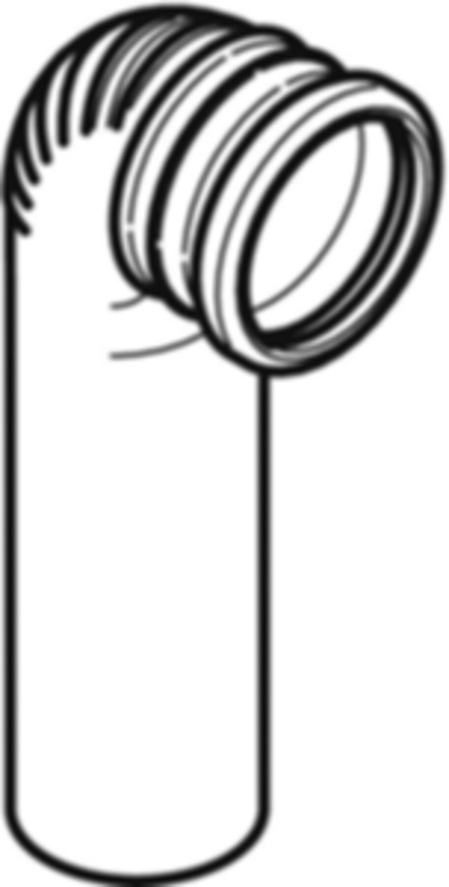 Wandklosettbogen 90° lang d 90/ 90mm 308.883.14.1 - Geberit-PE-Silent-Formstücke