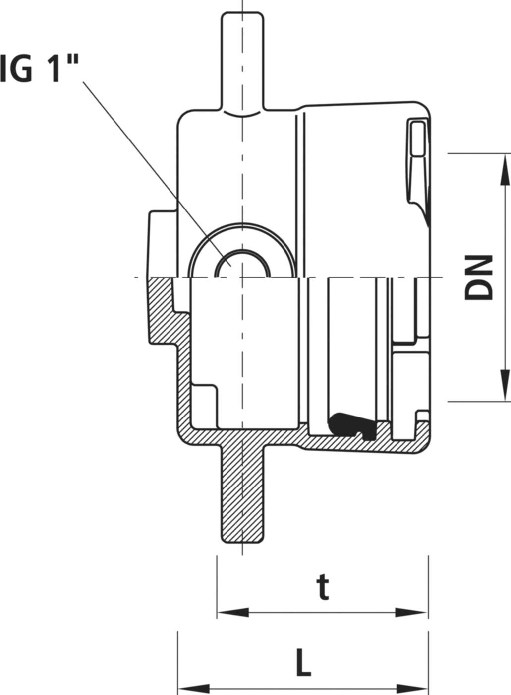 Steckmuffen-Endkappe Baio Gas 8065 DN 125 - Hawle Steckmuffenformstücke