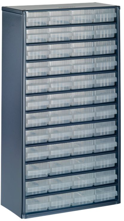 RAACO Stahl-Schubladenmagazin, 1240-123 mit 40 Schubladen, 552x306x150mm - Werkzeugkoffer,Sortimentskoffer,Behälter