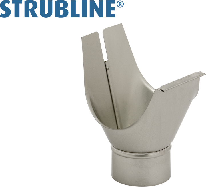 Rinnenstutzen kurz 250/ 100 mm 160 "Strubline" - Verzinkte Spenglereihalbfabrikate