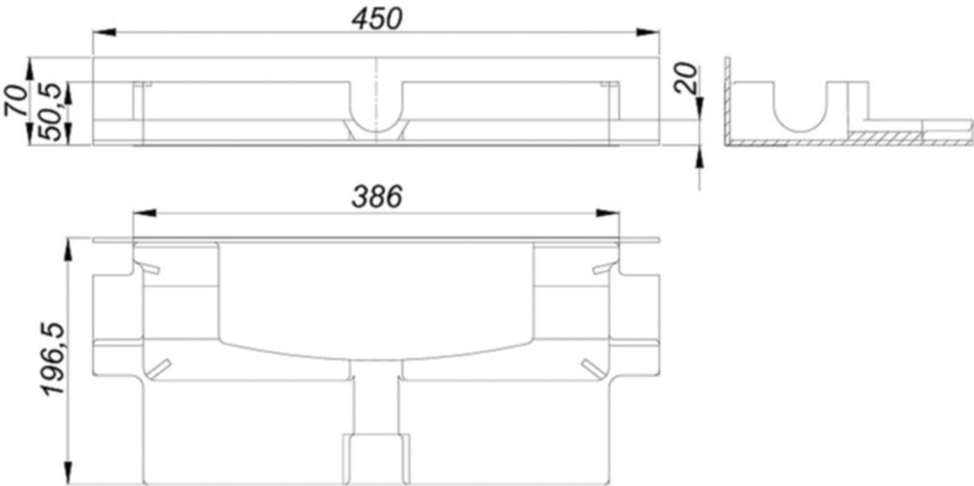 Schallschutzelement DallFlex Plan 5-539106 zu Ablaufgehäuse DallFlex Plan - SCHACO Entwässerungstechnik