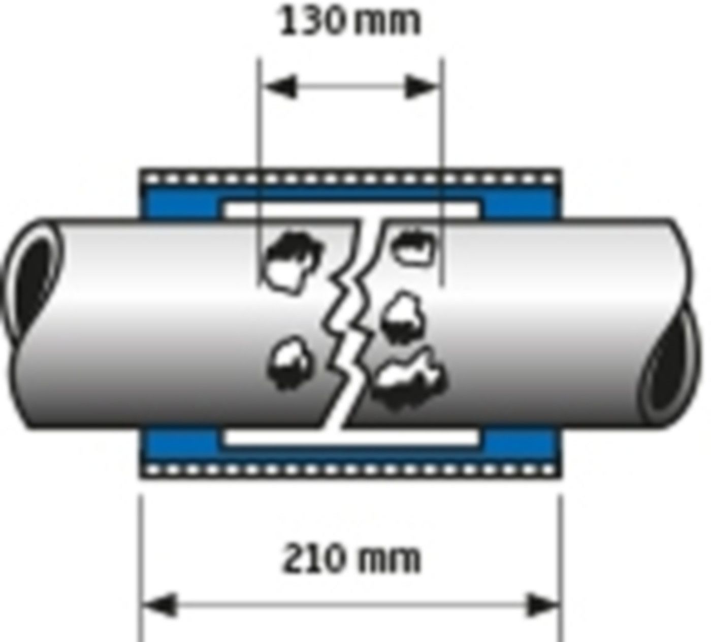 Reparaturkupplung PN 16, RepaFlex22 Spannbereich 207-229mm - RepaFlex-Reparaturkupplungen