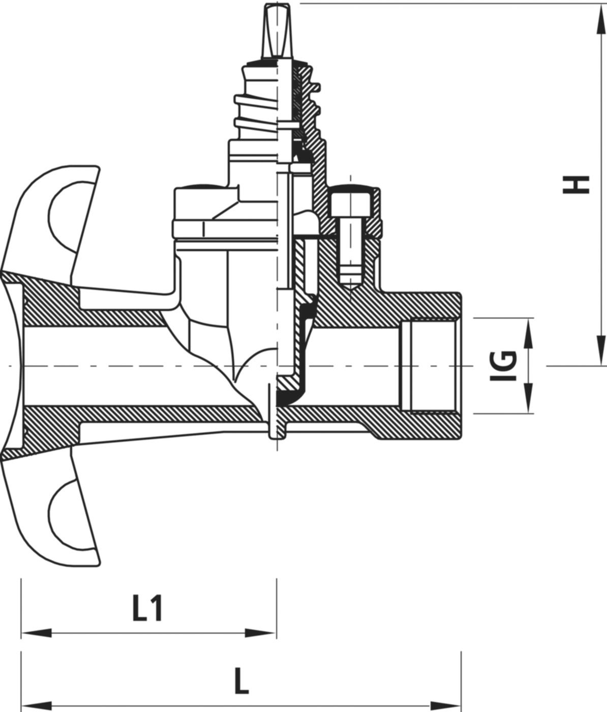 Universal-Schieberschelle für Gas 2705 DN 1 1/4" - Hawle Hausanschluss- und Anbohrarmaturen