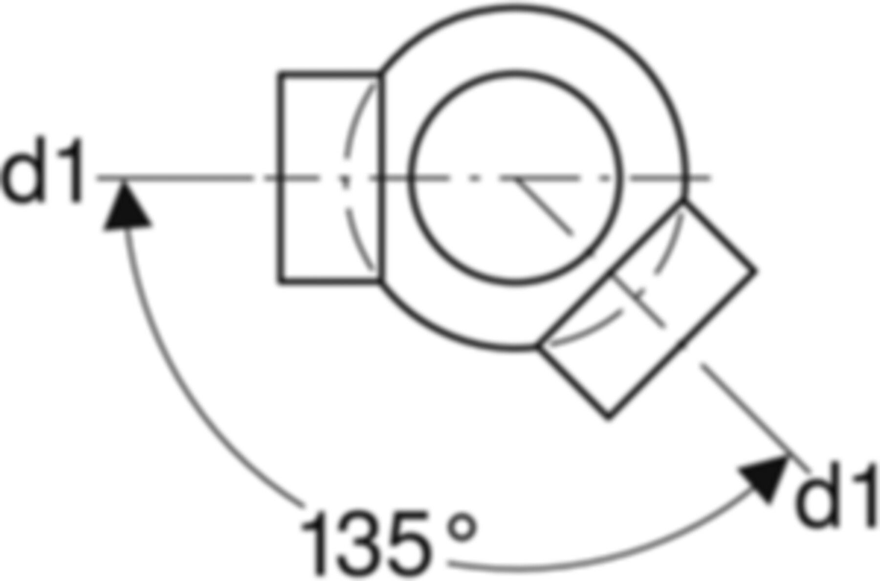 Eckabzweig 135° 369.385.16.1 d 160/110 mm - Geberit-PE-Formstücke