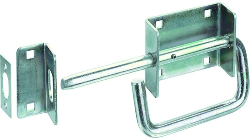 TORBEL Schieberiegel, mit Schliesskloben 220x80mm, verzinkt - Stoss- und Treibriegel mit Zubehör