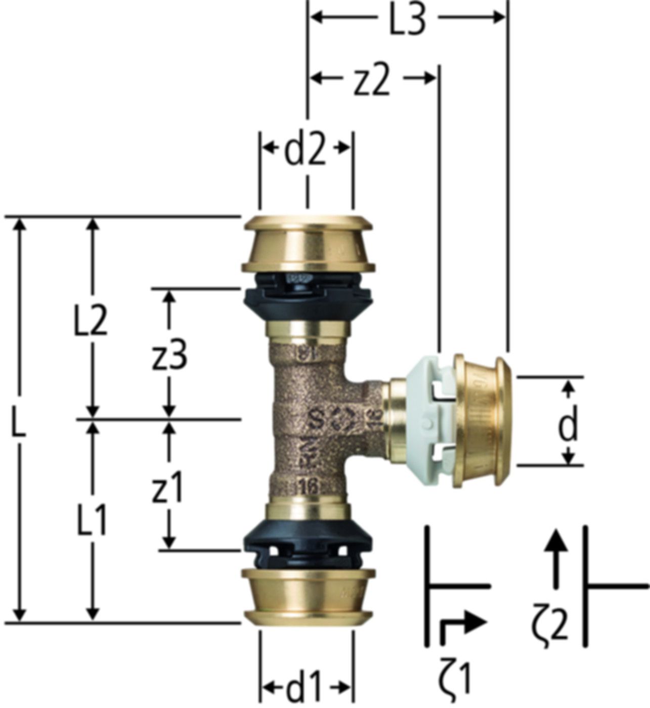 T-Stücke NUSSBAUM Optiflex-Flowpress
