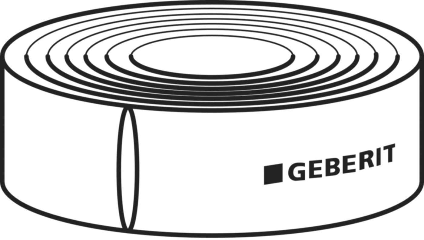 Dämmschlauch d 75/ 90mm 307.921.00.1 Rolle à 15 m Dämmdicke 4 mm - Geberit-Dämmung / Brandschutz