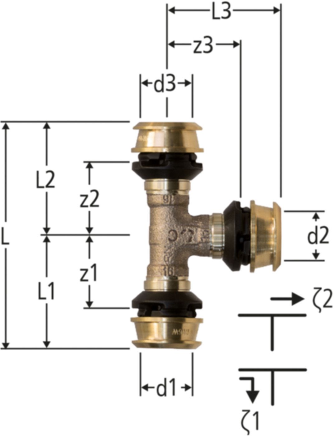 T-Stücke NUSSBAUM Optiflex-Flowpress