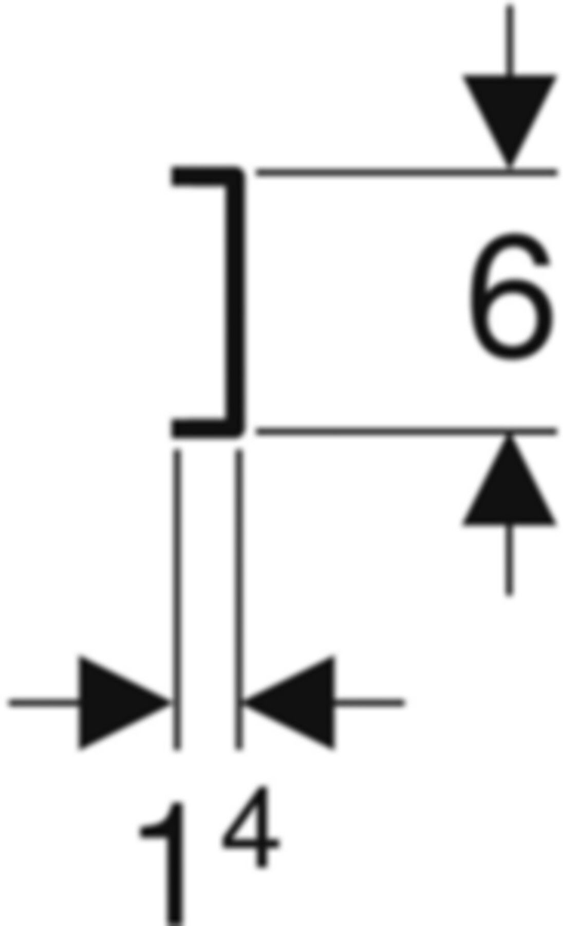 Montageplatte einfach 601.736.00.1 gerade / kurz - Geberit-Push Fit-Formstücke