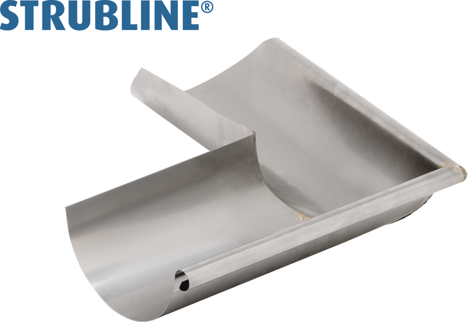 Gehrschildwinkel links 330 mm 145 "Strubline" - Zink Spenglereihalbfabrikate