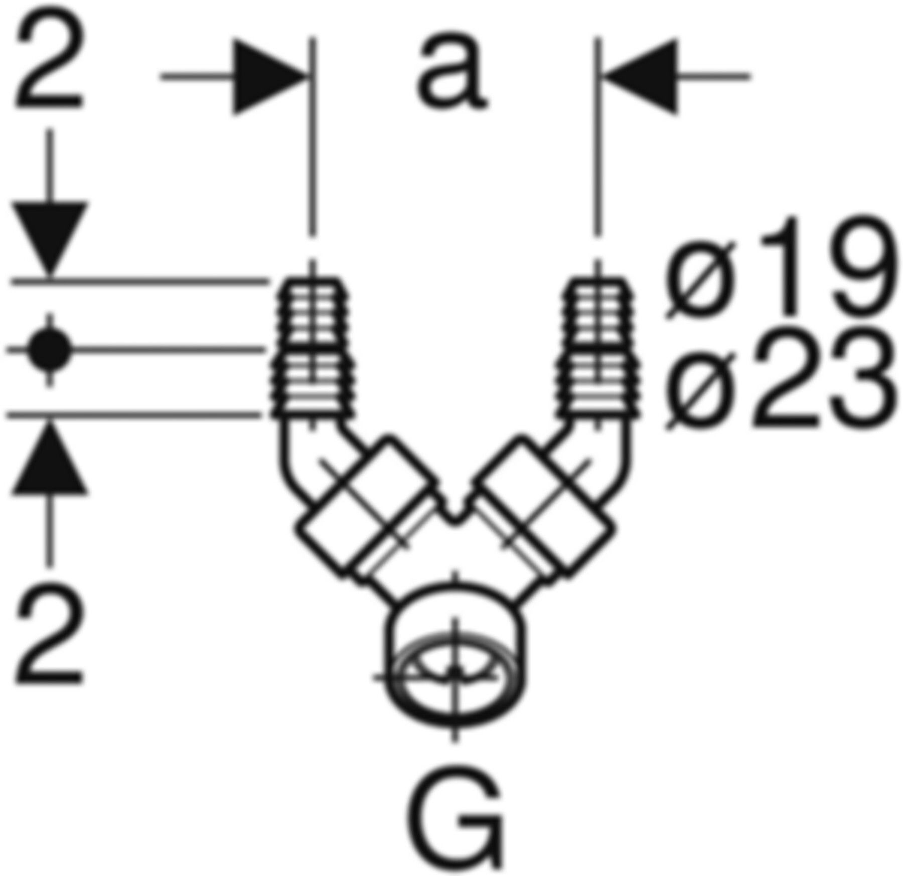 Doppel-Schlauchtülle zu Verschraubung PP 152.767.06.1 - Geberit-Sifon + Apparateanschlüsse