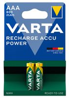 VARTA Batterie Recharge Accu Power 2x Micro AAA, LR03, 800mAh - Elektrozubehör