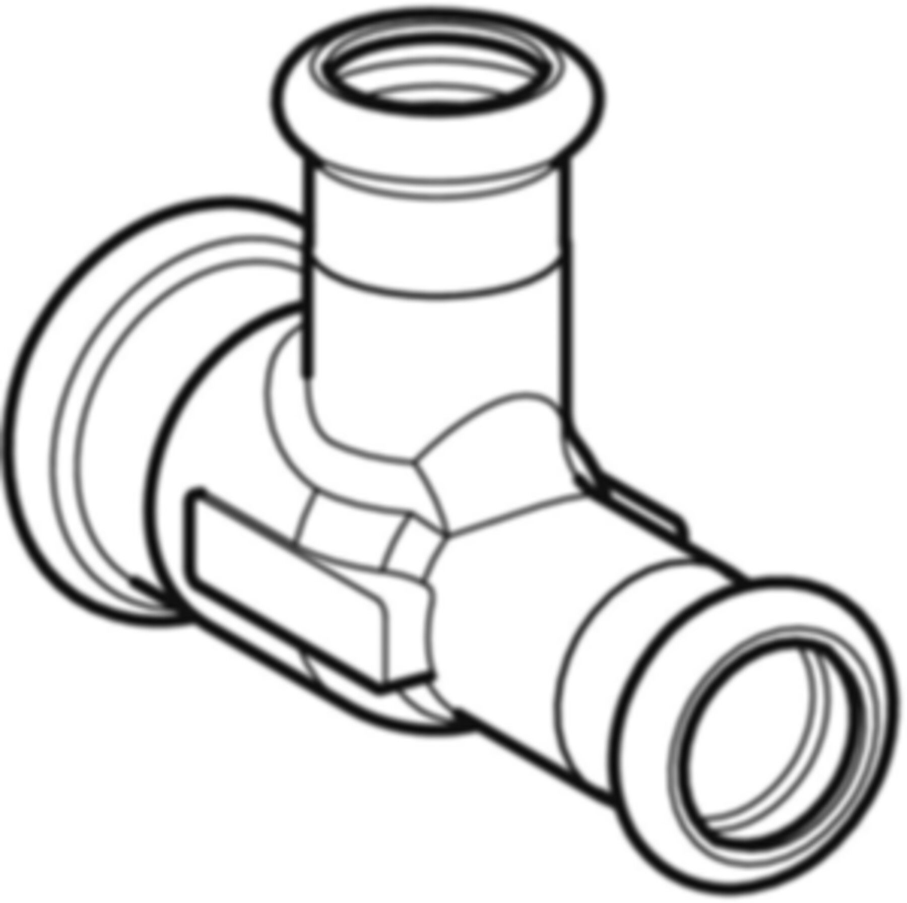 T-Stück reduziert 12-15-12mm 21101 - Mapress-Heizungs-Formstücke