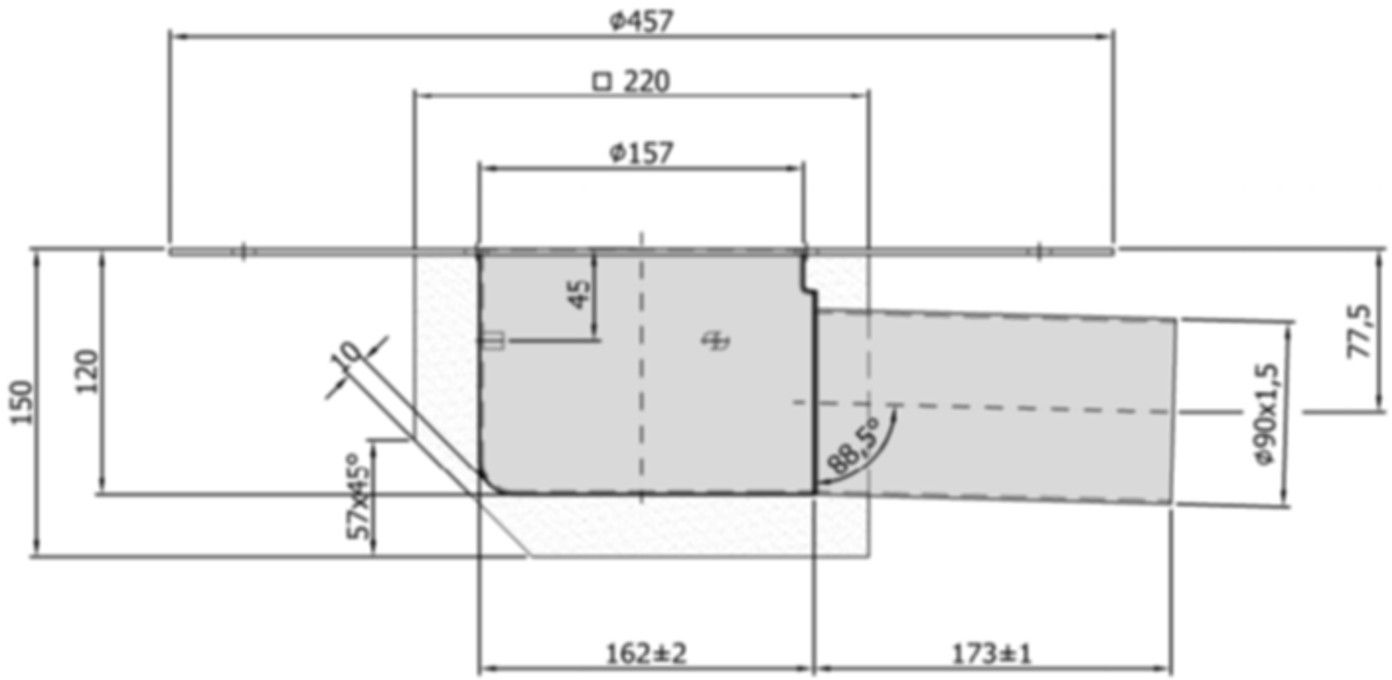 Ablaufkörper Gully 157 V2A 2-tlg. DN 90 m/Klebefl.150mm + Isol. waagrecht 445497 - ACO Passavant Entwässerungstechnik