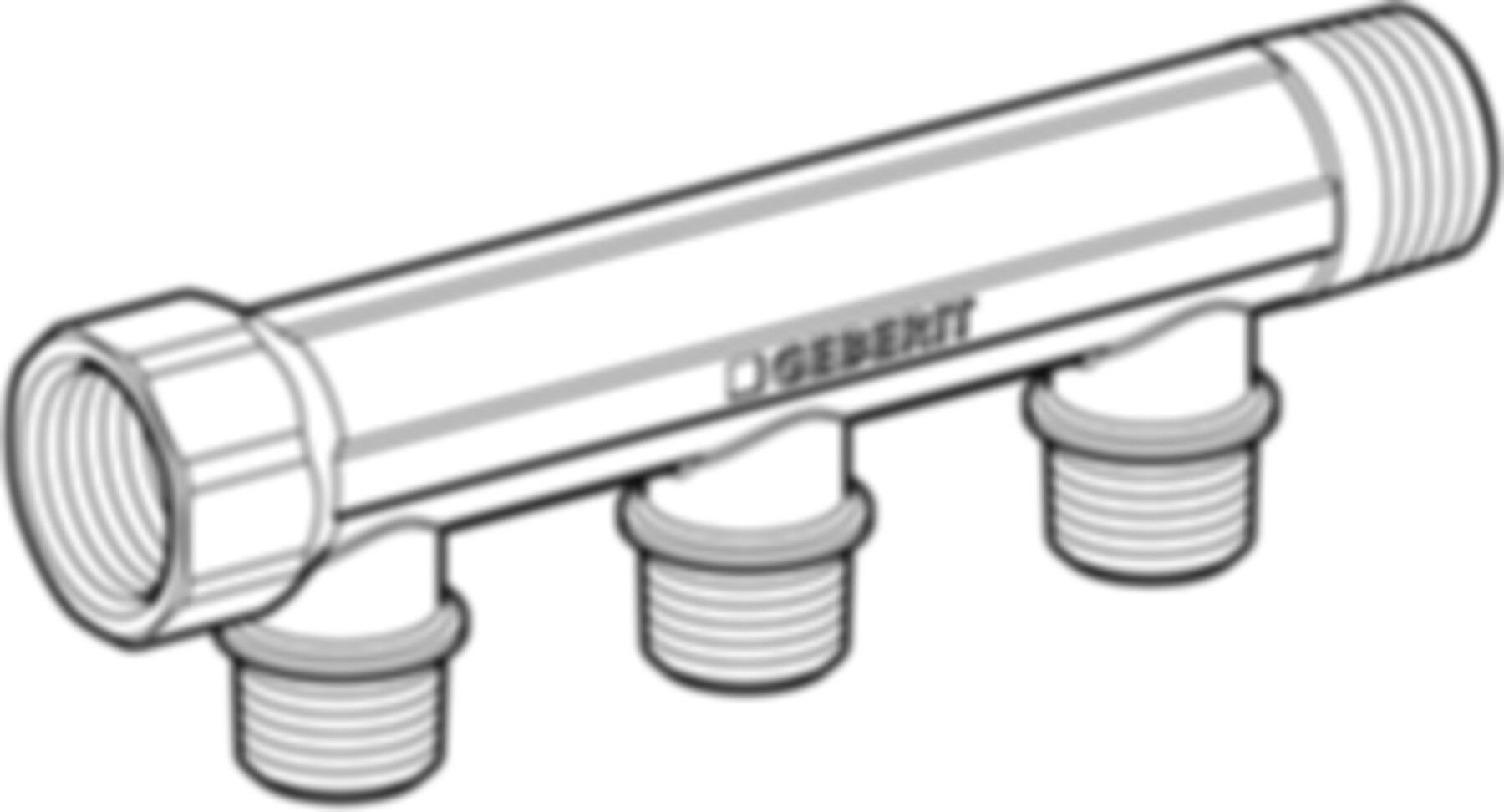 Verteiler 3-fach GEBERIT FlowFit