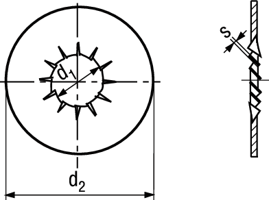 Fächerscheiben Typ JZC St vzb BN785 M6/16,2/0,9 - Bossard Schrauben
